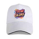 Orange Alphabet Printed Polyester Cotton Steel Buckle Cap Print On Your Demand(White) - 1