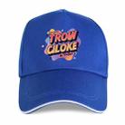 Orange Alphabet Printed Polyester Cotton Steel Buckle Cap Print On Your Demand(Royal Blue) - 1