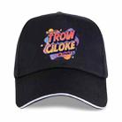 Orange Alphabet Printed Polyester Cotton Steel Buckle Cap Print On Your Demand(Black) - 1