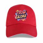 Orange Alphabet Printed Polyester Cotton Steel Buckle Cap Print On Your Demand(Red) - 1