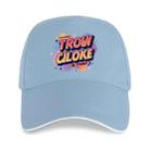 Orange Alphabet Printed Polyester Cotton Steel Buckle Cap Print On Your Demand(Sky Blue) - 1