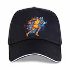 Basketball Player Printed Polyester Cotton Steel Buckle Cap Print On Your Demand(Black) - 1
