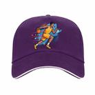Basketball Player Printed Polyester Cotton Steel Buckle Cap Print On Your Demand(Purple) - 1