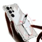 For Samsung Galaxy S25 Ultra 5G GKK Airbag Full Coverage Phone Case with Rotating Holder, Not Included Pen(Transparent Black) - 3