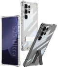 For Samsung Galaxy S25 Ultra 5G GKK Airbag Full Coverage Phone Case with Rotating Holder, Not Included Pen(Transparent) - 2