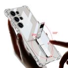 For Samsung Galaxy S25 Ultra 5G GKK Airbag Full Coverage Phone Case with Rotating Holder, Not Included Pen(Transparent) - 3