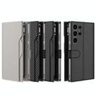 For Samsung Galaxy S25 Ultra 5G GKK Plating Wallet Leather Phone Case(Carbon Fiber Texture) - 2