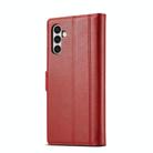 For Samsung Galaxy S25 5G LC.IMEEKE Card Slots Skin Feeling Leather Phone Case(Red) - 3