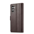 For Samsung Galaxy S25+ 5G LC.IMEEKE Card Slots Skin Feeling Leather Phone Case(Coffee) - 3
