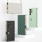 For Samsung Galaxy S25 Ultra 5G GKK Plating Diamond Texture Leather Phone Case With Crossbody Chain(Matcha Green) - 2