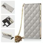 For Samsung Galaxy S24 Ultra 5G GKK Plating Diamond Texture Leather Phone Case With Crossbody Chain(Titanium Gray) - 1