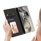 For Samsung Galaxy S24 Ultra 5G GKK Plating Diamond Texture Leather Phone Case With Crossbody Chain(Titanium Gray) - 3