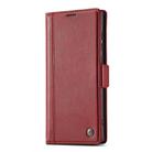 For Samsung Galaxy S25 Ultra 5G LC.IMEEKE Card Slots Skin Feeling Leather Phone Case(Red) - 2