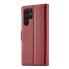 For Samsung Galaxy S25 Ultra 5G LC.IMEEKE Card Slots Skin Feeling Leather Phone Case(Red) - 3