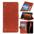 For Huawei Mate 40 Pro Copper Buckle Retro Crazy Horse Texture Horizontal Flip Leather Case with Holder & Card Slots & Wallet(Brown) - 1