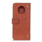 For Huawei Mate 40 Pro Copper Buckle Retro Crazy Horse Texture Horizontal Flip Leather Case with Holder & Card Slots & Wallet(Brown) - 3