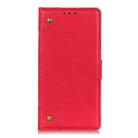 For Huawei Mate 40 Pro Copper Buckle Retro Crazy Horse Texture Horizontal Flip Leather Case with Holder & Card Slots & Wallet(Red) - 2