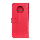 For Huawei Mate 40 Pro Copper Buckle Retro Crazy Horse Texture Horizontal Flip Leather Case with Holder & Card Slots & Wallet(Red) - 3