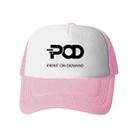 POD Printed Sponge Mesh Cloth Hat Peaked Cap Print On Your Demand(Light Pink) - 1