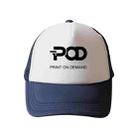 POD Printed Sponge Mesh Cloth Hat Peaked Cap Print On Your Demand(Navy Blue) - 1