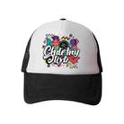 Graffiti Printed Sponge Mesh Cloth Hat Peaked Cap Print On Your Demand(Black) - 1