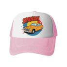 Car Printed Sponge Mesh Cloth Hat Peaked Cap Print On Your Demand(Light Pink) - 1