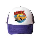 Car Printed Sponge Mesh Cloth Hat Peaked Cap Print On Your Demand(Purple) - 1