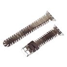 For Apple Watch 46mm / 49mm / 45mm / 44mm Retro Stitched Wool Genuine Leather Watch Band(Coffee) - 1