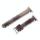 For Apple Watch 42mm / 41mm / 40mm / 38mm Retro Stitched Wool Genuine Leather Watch Band(Coffee) - 1
