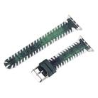 For Apple Watch 42mm / 41mm / 40mm / 38mm Retro Stitched Wool Genuine Leather Watch Band(Green) - 1