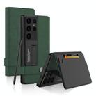 For Samsung Galaxy S25 Ultra 5G GKK Flip Wallet Leather Phone Case, Frosted Series, Not Included Pen(Frosted Green) - 1