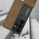 For Samsung Galaxy S25 Ultra 5G GKK Flip Wallet Leather Phone Case, Frosted Series, Not Included Pen(Frosted Brown) - 3
