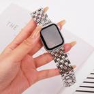 For Apple Watch 46mm / 49mm / 45mm / 44mm Five-bead Stripe Stainless Steel Watch Band(Silver) - 3