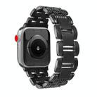 For Apple Watch 42mm / 41mm / 40mm / 38mm Five-bead Stripe Stainless Steel Watch Band(Black) - 1