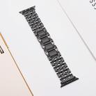 For Apple Watch 42mm / 41mm / 40mm / 38mm Five-bead Stripe Stainless Steel Watch Band(Black) - 2