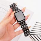 For Apple Watch 42mm / 41mm / 40mm / 38mm Five-bead Stripe Stainless Steel Watch Band(Black) - 3