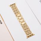 For Apple Watch 42mm / 41mm / 40mm / 38mm Five-bead Stripe Stainless Steel Watch Band(Gold) - 2