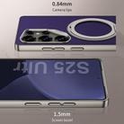 For Samsung Galaxy S25 Ultra 5G GKK Metal Paint Skin Feel Leather Phone Case With Magnetic Rotating Holder, Not Included Pen(Purple) - 3