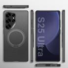 For Samsung Galaxy S25 Ultra 5G GKK Metal Paint Skin Feel Leather Phone Case With Magnetic Rotating Holder, Not Included Pen(Titanium Gray) - 2