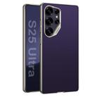 For Samsung Galaxy S25 Ultra 5G GKK Metal Paint Skin Feel Leather Full Coverage Phone Case(Purple) - 1