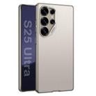 For Samsung Galaxy S25 Ultra 5G GKK Metal Paint Skin Feel Leather Full Coverage Phone Case(Titanium Gray) - 1