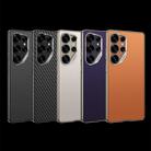 For Samsung Galaxy S25 Ultra 5G GKK Metal Paint Skin Feel Leather Full Coverage Phone Case(Orange) - 2