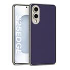 For Samsung Galaxy S25 Edge 5G GKK Metal Paint Skin Feel Leather Full Coverage Phone Case(Purple) - 1