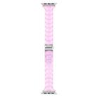 For Apple Watch 46mm / 49mm / 45mm / 44mm Small Waist Rhombus Three-bead Resin Watch Band(Gradient Pink) - 3