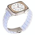For Apple Watch 46mm / 49mm / 45mm / 44mm Small Waist Rhombus Three-bead Resin Watch Band(Gradient Blue) - 1