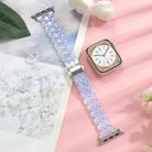 For Apple Watch 46mm / 49mm / 45mm / 44mm Small Waist Rhombus Three-bead Resin Watch Band(Gradient Blue) - 2