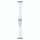 For Apple Watch 46mm / 49mm / 45mm / 44mm Small Waist Rhombus Three-bead Resin Watch Band(Gradient Blue) - 3