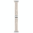 For Apple Watch 46mm / 49mm / 45mm / 44mm Small Waist Rhombus Three-bead Resin Watch Band(Milk Tea) - 3