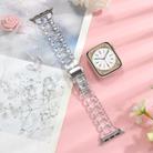 For Apple Watch 46mm / 49mm / 45mm / 44mm Small Waist Rhombus Three-bead Resin Watch Band(Transparent) - 2