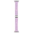 For Apple Watch 46mm / 49mm / 45mm / 44mm Small Waist Rhombus Three-bead Resin Watch Band(Purple) - 3